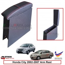 Honda City SEL (4th Gen) 2002-2008 4' Plywood PVC Armrest Center Console Box (Sponge+Redline)